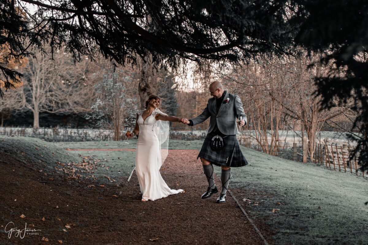 A natural moment captured at this Prestonfield House Wedding